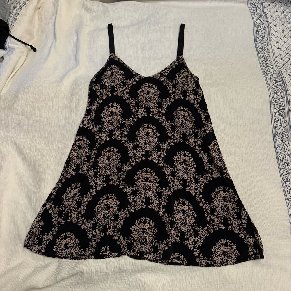 Brandy Melville Black and Cream Mini Dress